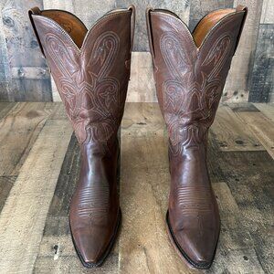 Lucchese N1659 Brown 1883 Snip Toe Cowboy Boots Mens 10.5 D
